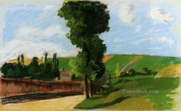  pissarro art painting - landscape at pontoise 2 Camille Pissarro